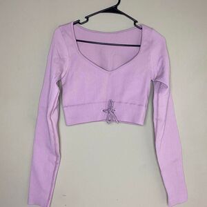 Unbranded Women's Purple and Pink Crop-top